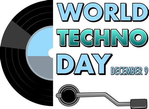 World Techno Day Text Banner Design Vector Art At Vecteezy