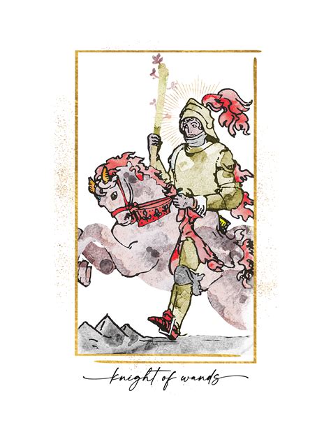 knight  wands tarot card meaning writual planner