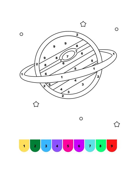 Solar System Color By Number