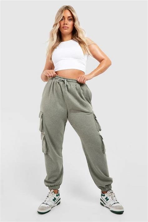 Plus Double Cargo Pocket Oversized Jogger Boohoo Usa