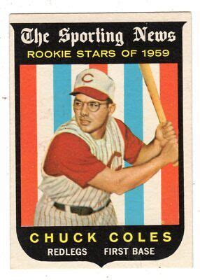 1959 Topps 120 Chuck Coles Rookie Cincinnati Reds Near Mint