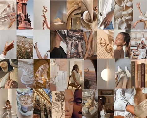 Beige Wall Collage Kit Nude Aesthetic Wall Collage Kit Tan Wall Art Aesthetic Wall Collage