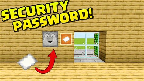 🔨minecraft Easy Security Card Password Piston Door Tutorial Youtube