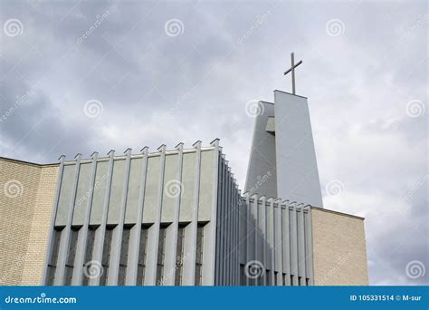 Modern Catholic Christian Church with Angular Minimalist and Futurist ...