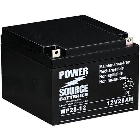 Power Source WP28 12 SLA Sealed AGM Battery 12 Volt 28 Ah