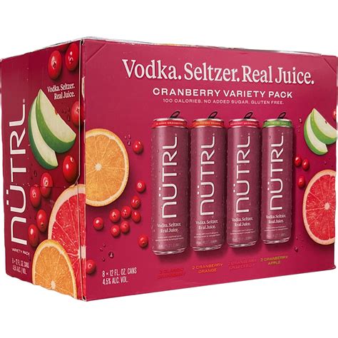 NUTRL Cranberry Vodka Seltzer Variety Pack | Georgia World Of Beverage