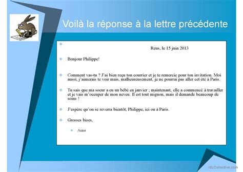 Crire Une Lettre Amicale Fran Ais Fle Powerpoints