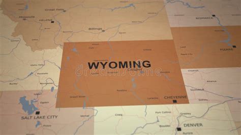 Mapa Animado De Wyoming De Papel Antiguo Almacen De Video Vídeo de