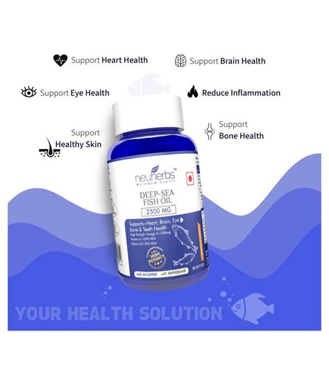 Neuherbs Deep Sea Fish Oil 2500 Mg Omega 3 1486mg EPA 892mg And DHA