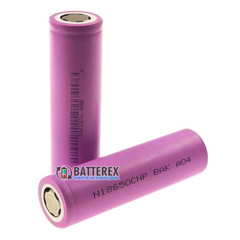 Аккумулятор 18650 высокотоковый BAK N18650CNP 2500mAh 3.6V постоянный ...