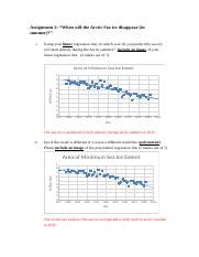 Assignment 2 - When will the Arctic sea ice disappear.docx - Assignment ... 