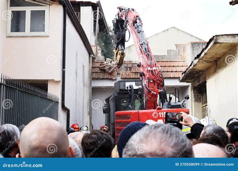 Demolition Of The Bunker Of The Camorra Boss Editorial Stock Image