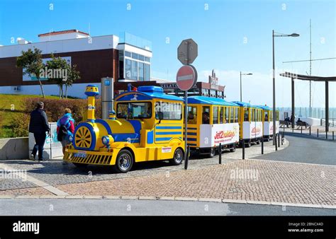 Tourist Train In Albufeira Old Town Portugal Stock Photo Alamy