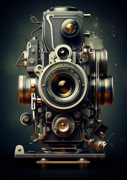 Premium Ai Image Old Movie Camera Retro Photography Equipment