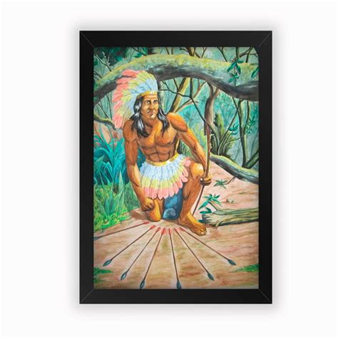 Quadro De Caboclo Flechas Umbanda Cm X Cm Elo