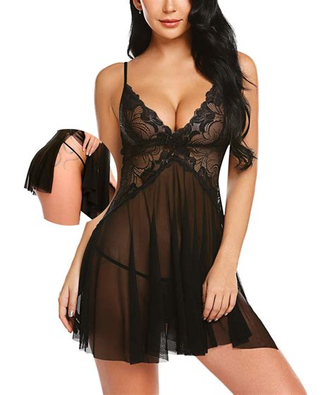 Chunoy Women Lace Lingerie Babydoll Sexy Chemise Exotic Nightgowns Bridal Nightdress Walmart