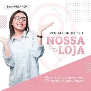 Óticas Venha Conhecer a Nossa Loja Social Media PSD Editável download