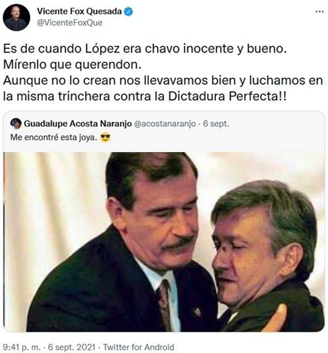 Vicente Fox Reacciona A Foto Abrazado Con Amlo El Informador