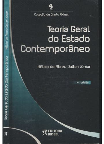 Sebo Do Messias Livro Teoria Geral Do Estado Contempor Neo