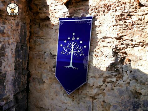 LOTR Gondor Pennant Flag, LOTR Gondor Symbol Hanging Satin Flag, Big ...