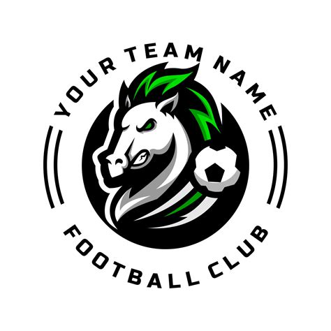 horse mascot for a football team logo. school, college or league ...