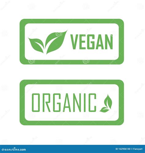 Vegan Logo Or Stamp With Green Leaves For Organic Vegetarian Friendly