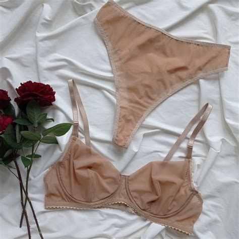 Transparent Nude Lingerie Etsy