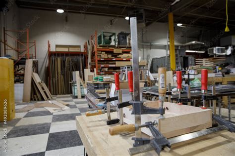 Carpentry workshop interior Stock Photo | Adobe Stock