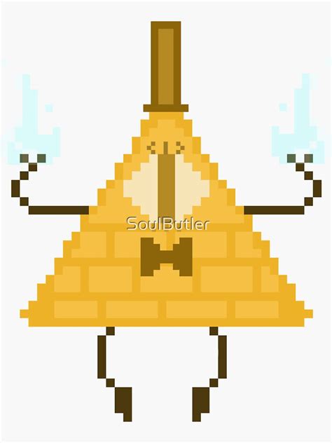 Bill Cypher Gravity Falls Pixel Art Sticker For Sale By SoulButler