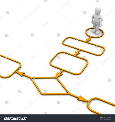 Man Diagram 3d Rendered Illustration Isolated Stock Illustration