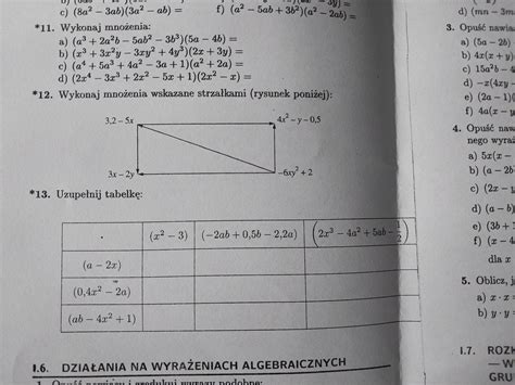 Wykonaj Mno Enia Wskazane Strza Kami Rysunek Poni Ej Uzupe Nij