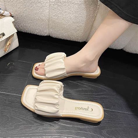 Nude Sandals Women S Fashion Footwear Flats On Carousell