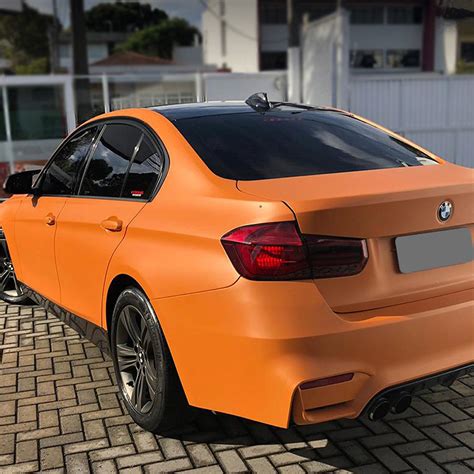 Adesivo para envelopamento automotivo Gold Fosco Laranja Botânico 1 22M