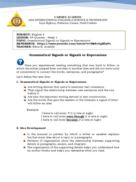 English 8 Quarter 4 Week 1 Pdf Argument Evidence