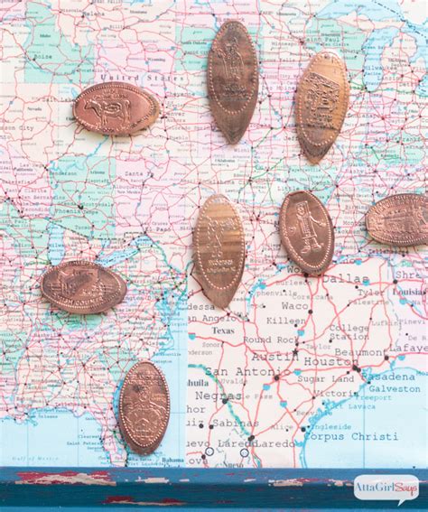 DIY Pressed Pennies Souvenir Map - Atta Girl Says