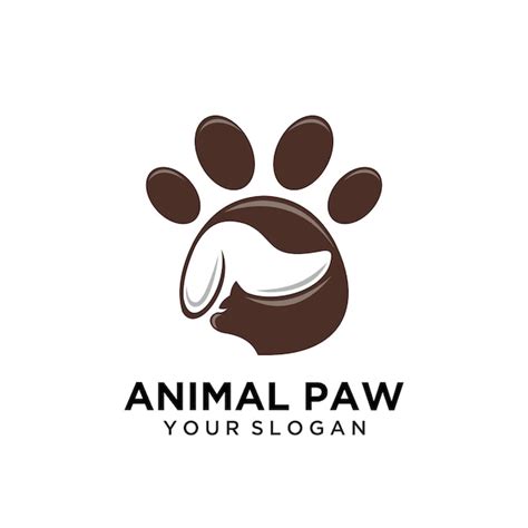 Premium Vector Animal Paw Logo Design Combine With Cat And Dog