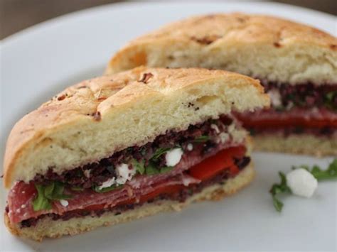 Spicy Salami Sandwich With Olive Tapenade and Goat Cheese Recipe