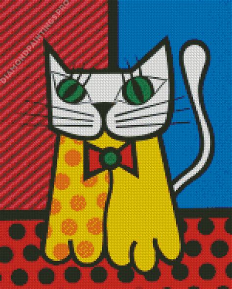 Romero Britto Cat - 5D Diamond Painting - DiamondPaintings.Pro