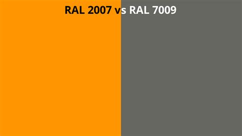 RAL 2007 vs 7009 | RAL colour chart UK