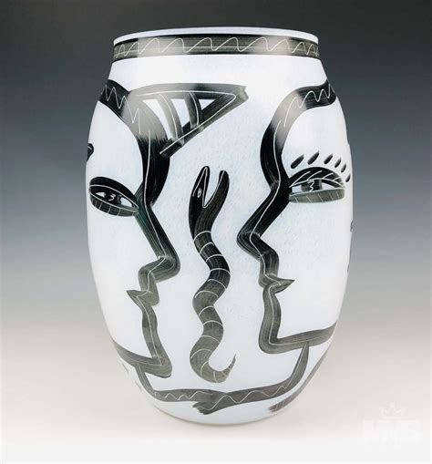 Sold At Auction Kosta Boda Hydman Adam Eve Serpent Art Glass Vase