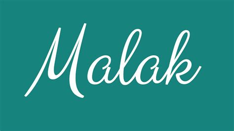 Learn How To Sign The Name Malak Stylishly In Cursive Writing YouTube