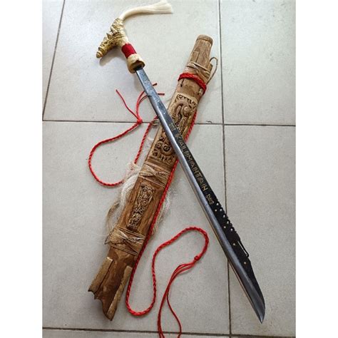 Jual Mandau Uk Jumbo Cm Motif Khas Dayak Kalimantan Shopee Indonesia