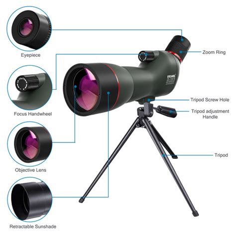 25-75x70 HD Spotting Scopes for Target Shooting, Spotter Scope for Wil ...