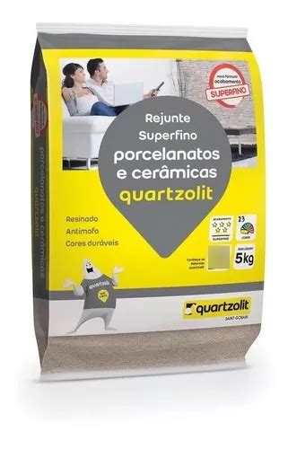 Rejunte Para Porcelanatos Quartzolit Cinza Urbano 5kg