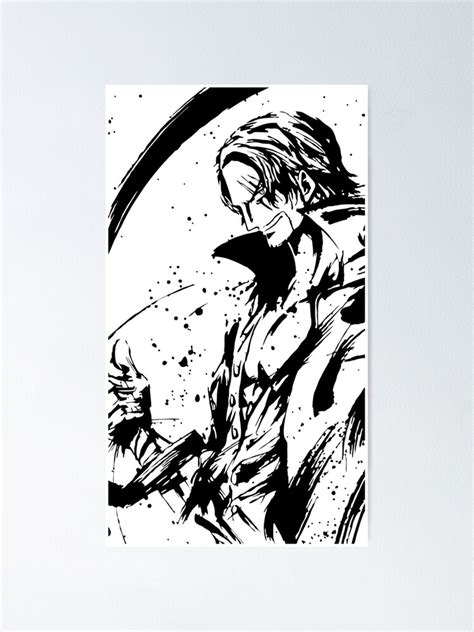 Akagami No Shanks White Edition Poster By Robertdaendels Redbubble