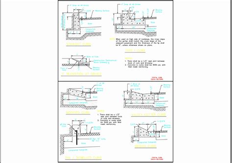 Tipica sección transversal bordillo en AutoCAD CAD 114 03 KB