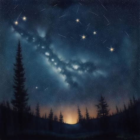 Premium AI Image | painting of a starry night sky