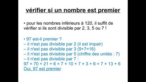 Vérifier rapidement si un nombre est premier YouTube