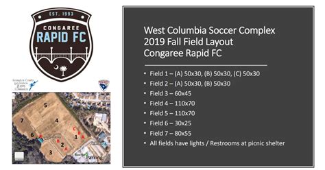 West Columbia Soccer Complex Wcsc Congaree Rapid Fc