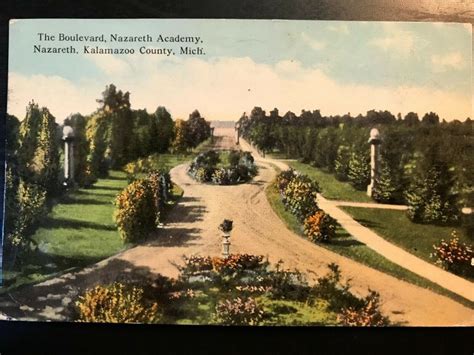 Vintage Postcard 1912 Boulevard Nazareth Academy Nazareth Kalamazoo